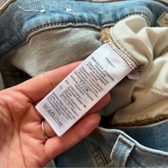 The Perfect Vintage Straight Jean in Danby Wash: Knee-Rip Edition women’s‎ 28 - Picture 5 of 9